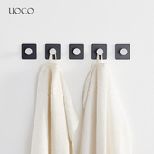 UOCO 北欧风创意挂钩免打孔挂衣钩太空铝墙壁ins挂衣架强力粘胶