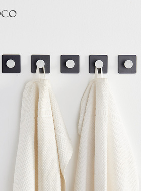 UOCO 北欧风创意挂钩免打孔挂衣钩太空铝墙壁ins挂衣架强力粘胶