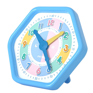 得力三针联动钟点学习器小学生儿童学习用时钟教具钟表模型认识