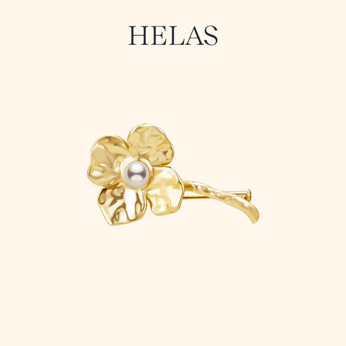 HELAS赫拉淡水珍珠S925银胸针