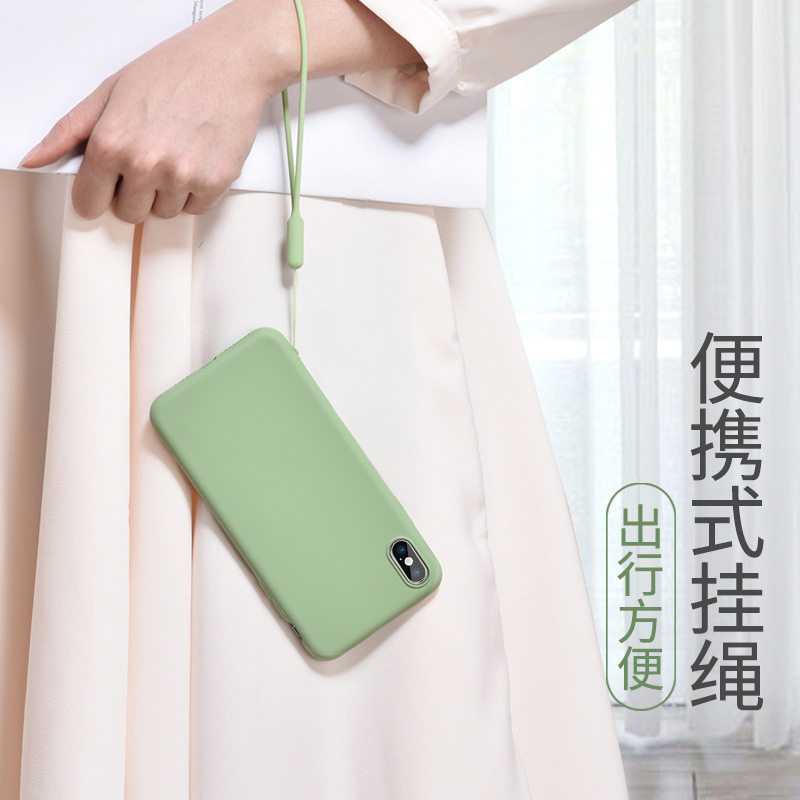 手机挂绳液态硅胶手绳短款创意彩色手腕绳手机壳钥匙扣防丢绳短款男女