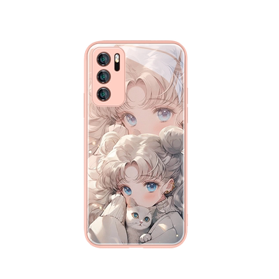 抱猫情侣新款男生女生高级感玻璃