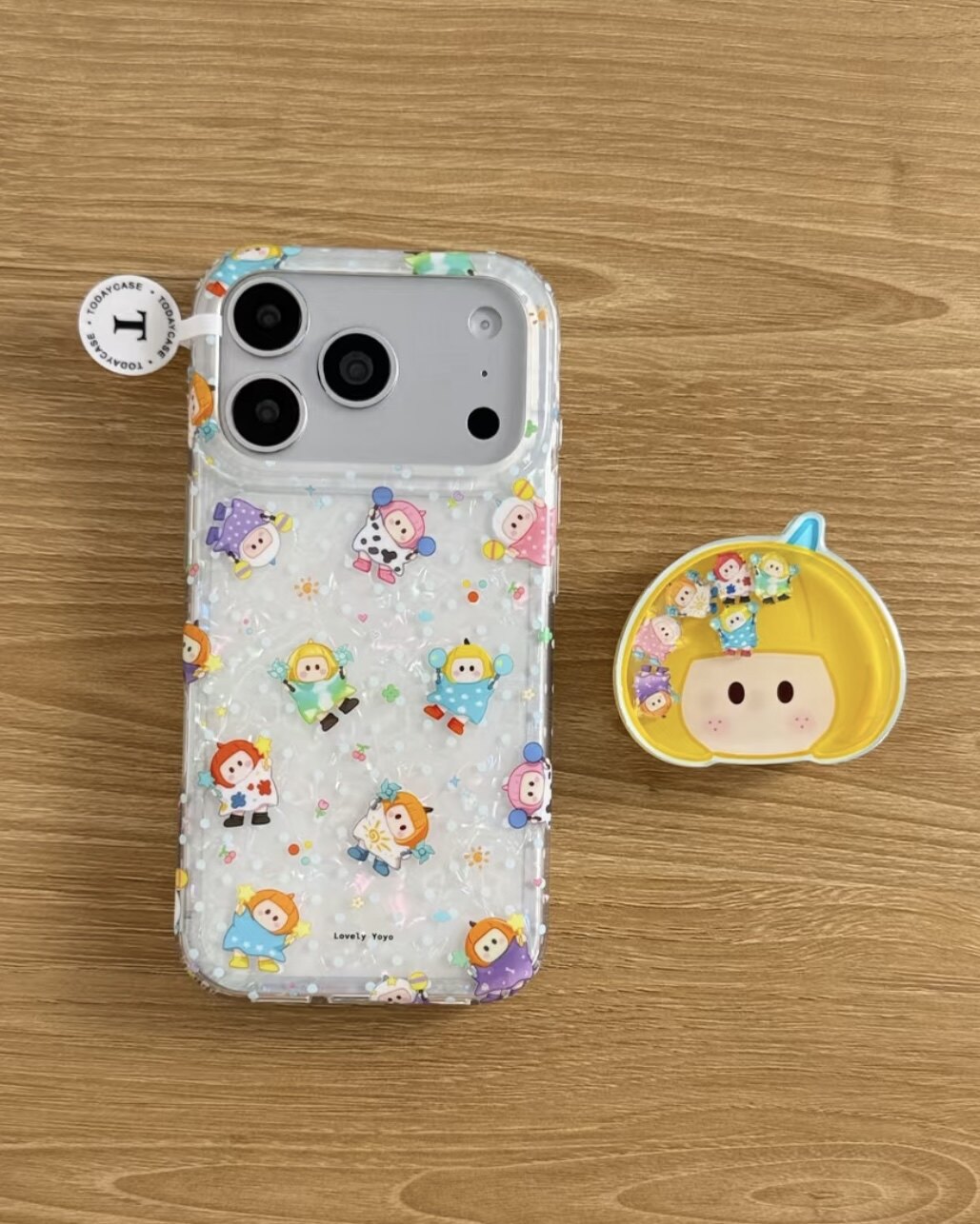 新款ins贝壳纹满屏多彩小人手机壳适用iPhone17promax网红可爱16promax全包防摔15pro软壳配套支架