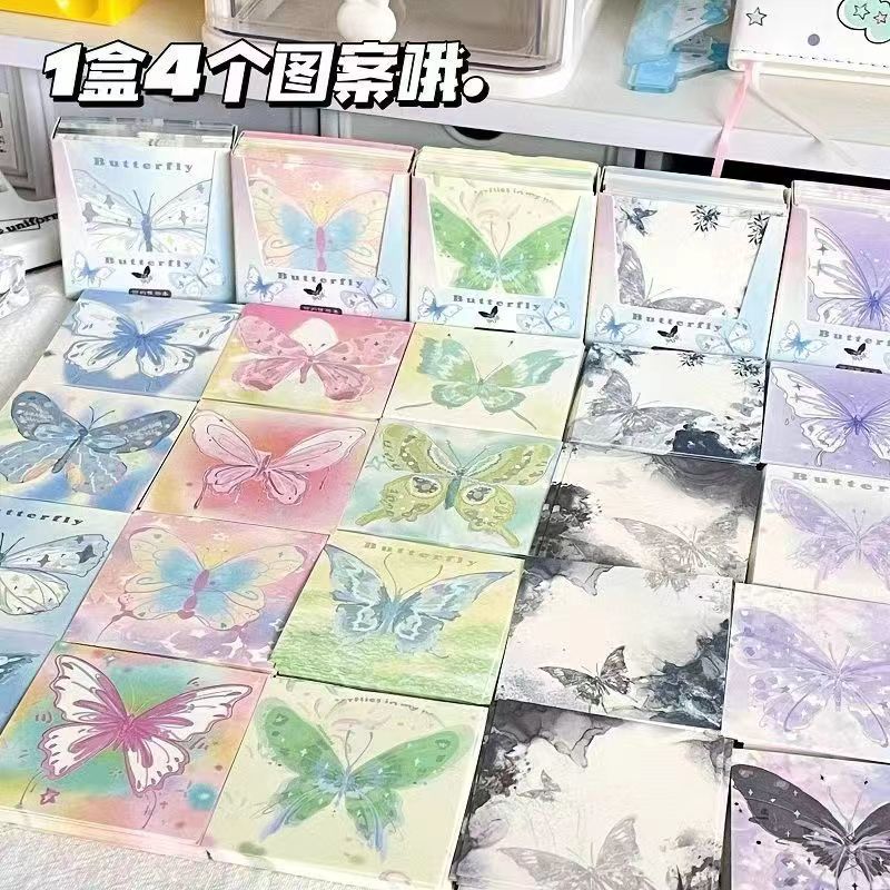 渐变蝴蝶便签新款高颜值