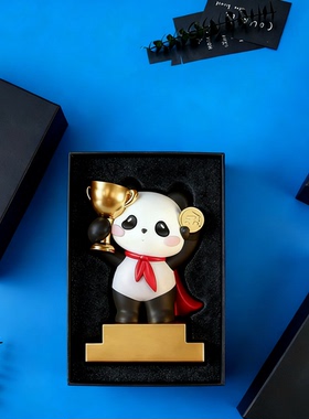 可爱熊猫手办桌面摆件礼物