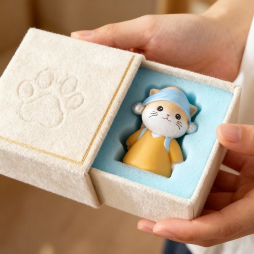 手工钩织小猫毛绒挂件材料包