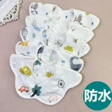 Водонепроницаемый детский хлопковый нагрудник для еды, марлевый слюнявчик, шарф, хорошо впитывает воду