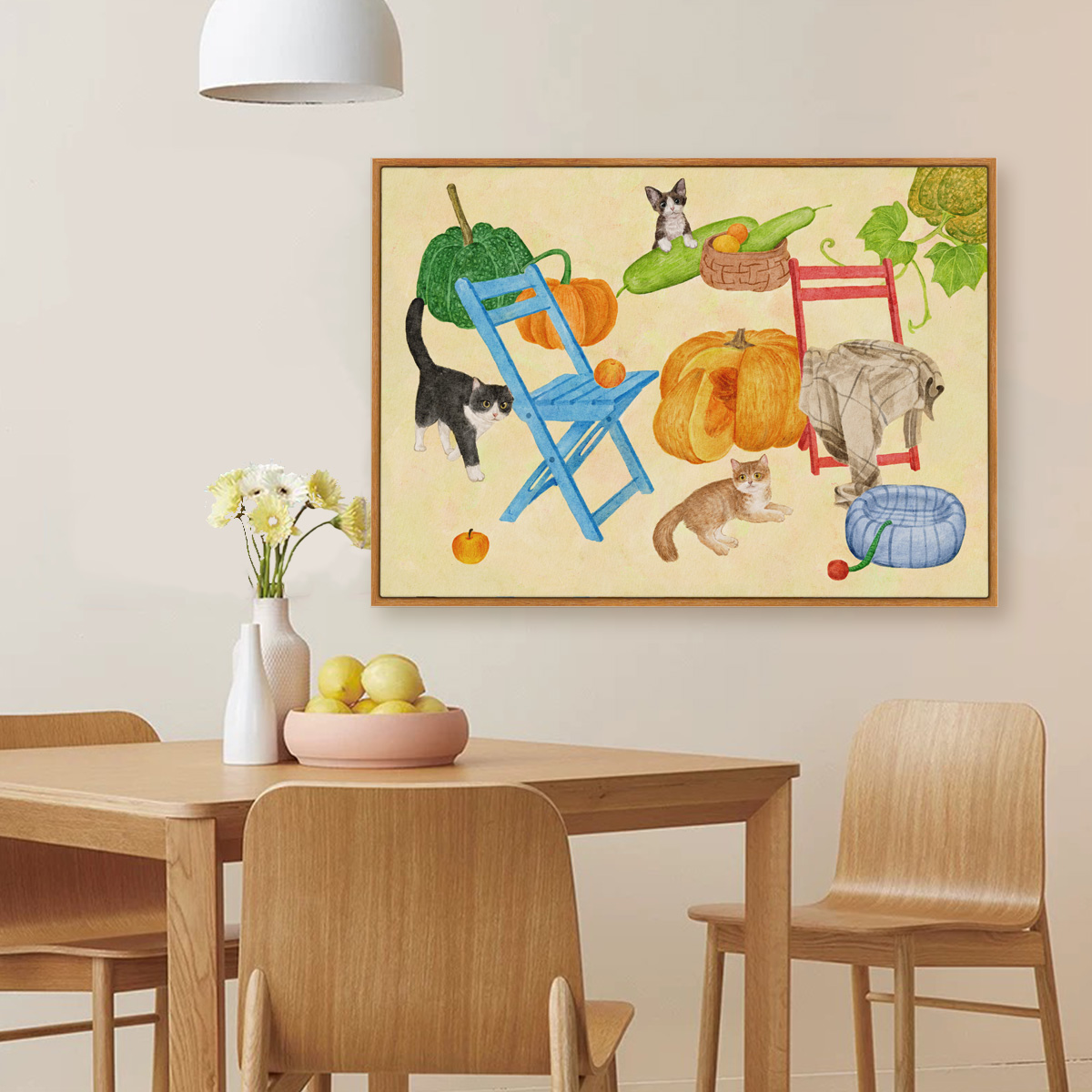 北欧卡通动物儿童房装饰画可爱温馨客厅壁画卧室床头电表箱挂画图片