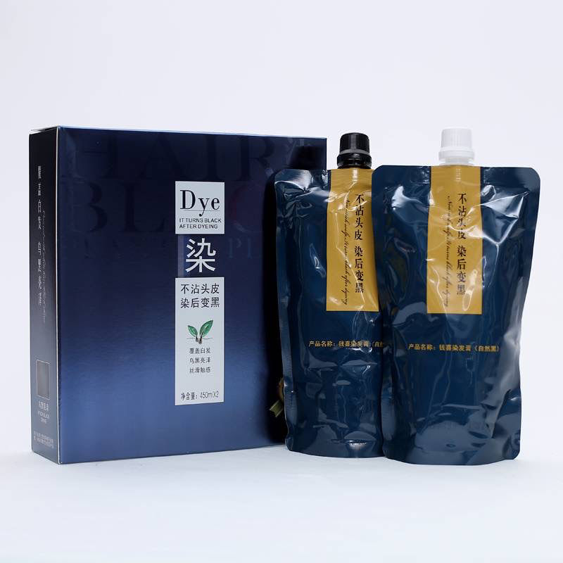 ㊣dye黑油钱喜染发膏自然黑亮泽不沾头皮清水香无刺激黑发霜焗油