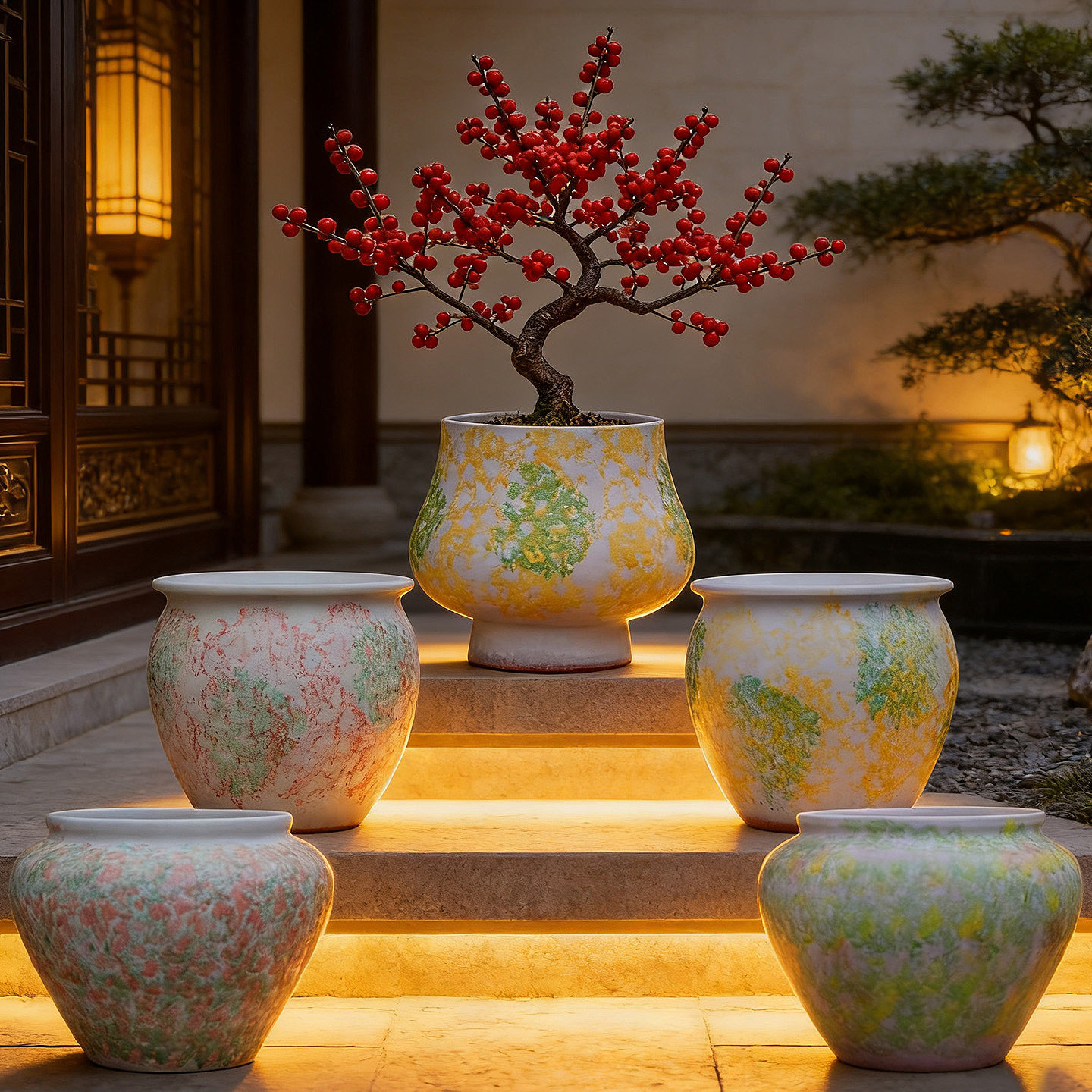 大口径粗陶手工冬青花盆年宵花盆三角梅飘枝盆腊梅绣球绿植陶瓷盆,鲜花速递/花卉仿真/绿植园艺,花盆,淘宝优惠券,粉丝福利购,淘宝优惠卷