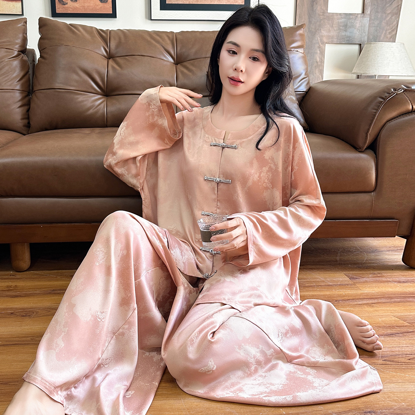 观昵冰丝睡衣女大码200斤春夏季