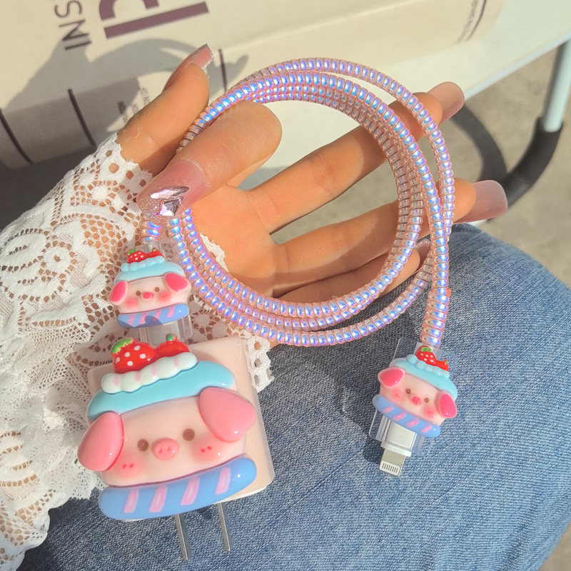 适用于苹果16充电器保护套iPhone15数据线防折断13快充20w绕绳12