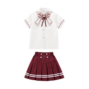 幼儿园园服夏季小学生校服夏装英伦风一年级班服儿童朗诵演出服装