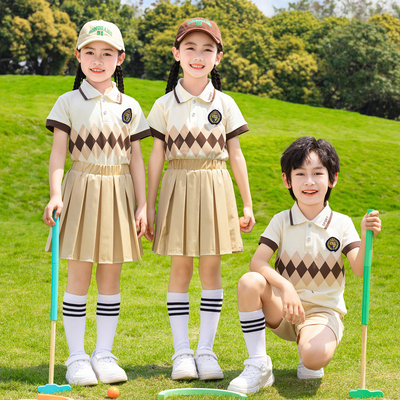 幼儿园园服夏装学院风短袖套装