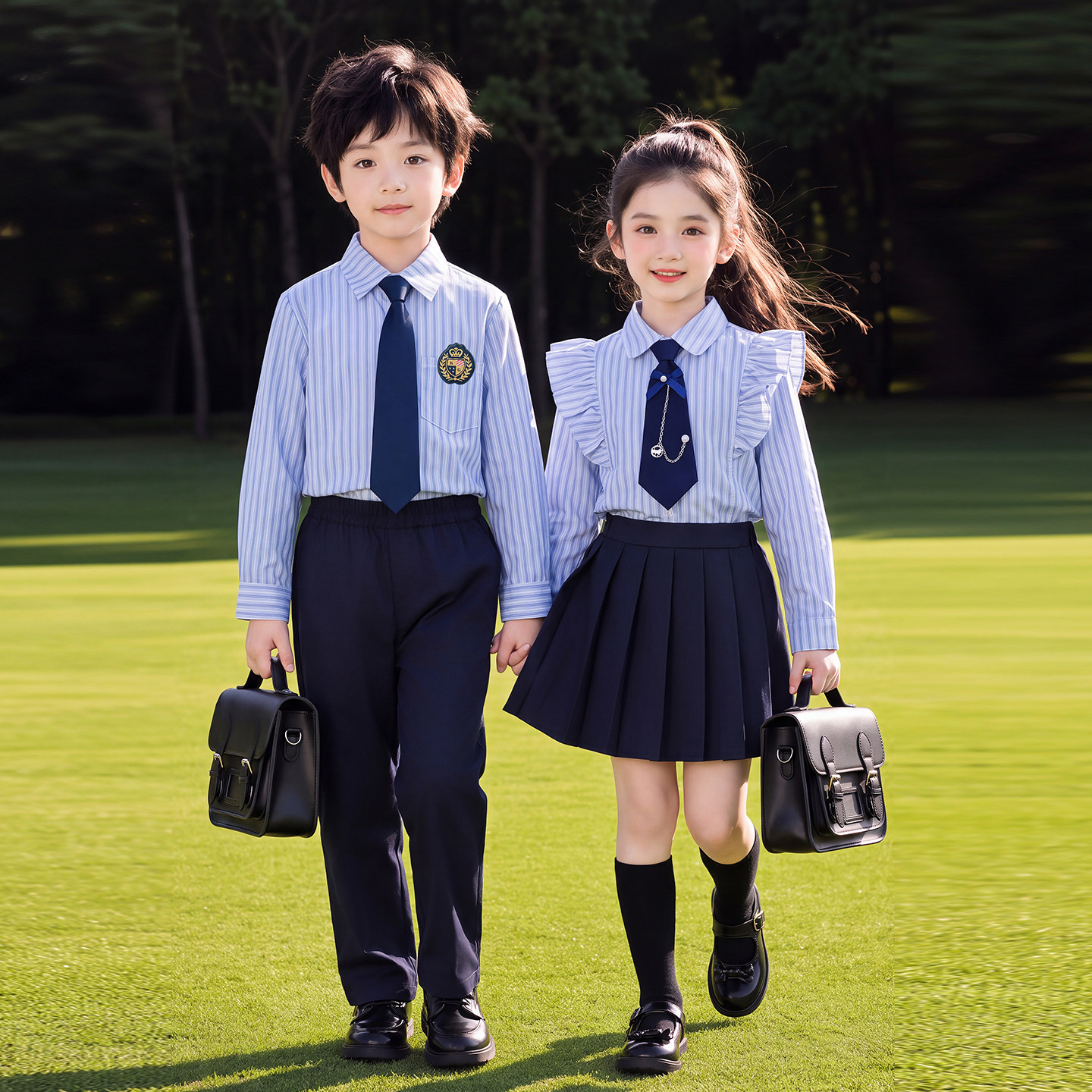 儿童校服套装小学生班服朗诵比赛
