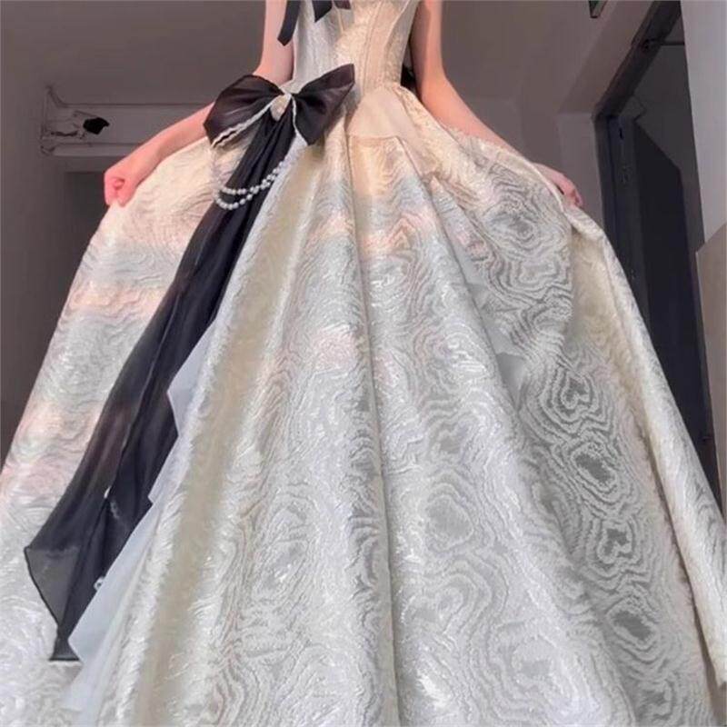 香槟色晚礼服洛丽塔轻奢小众高端学生日成人礼主持年会吊带公主裙