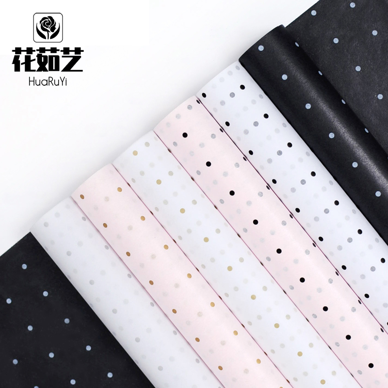 雪梨纸内衬纸圆点星星鲜花包装纸