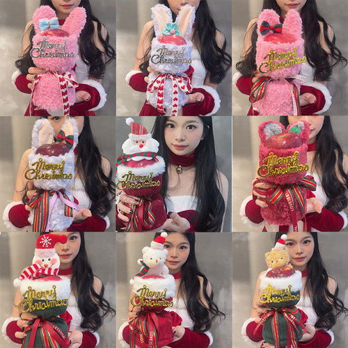 圣诞节花壳苹果花束成品花束壳礼