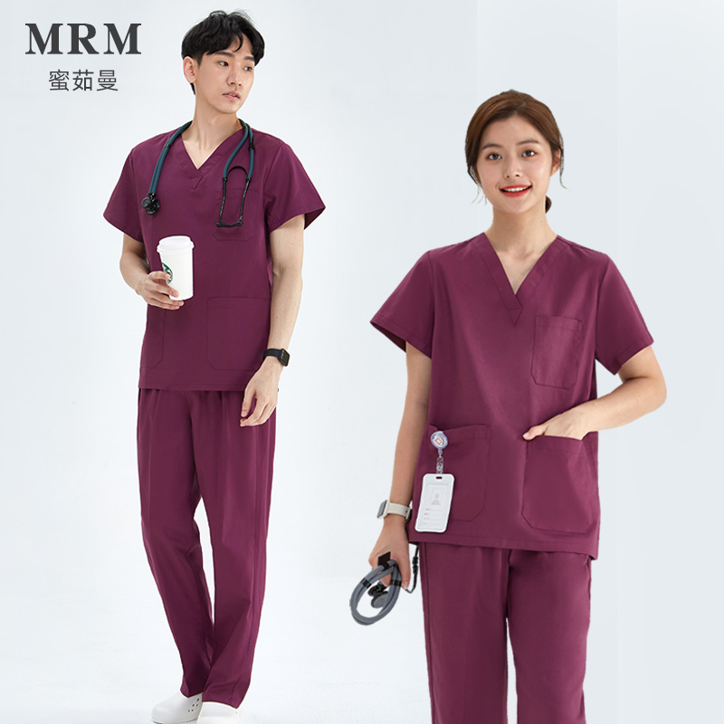 蜜茹曼洗手衣女短袖刷手衣手术服夏季套装手术室工作服美容院制服