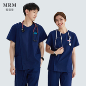 蜜茹曼洗手衣女短袖 男 手术室工作服圆领刷手服护士服口腔医生长袖