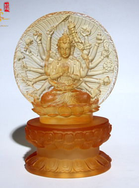 古法琉璃密宗观音佛像摆件药师佛