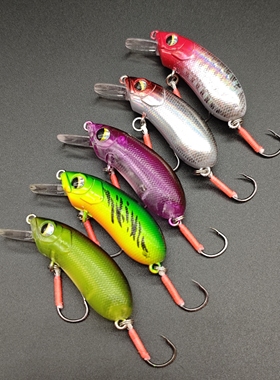 路亚饵CC50/60远投缓沉米诺淡水鲈鱼军鱼单钩翘嘴6克9克塑料假饵