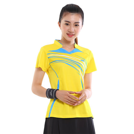 韩版羽毛球服女上衣夏季速干短袖透气修身网球乒乓球大码运动t恤