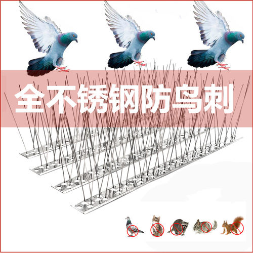 防鸟刺钉不锈钢阳台室外花园屋顶防爬刺隔离刺围栏防鸟刺防鸽子刺