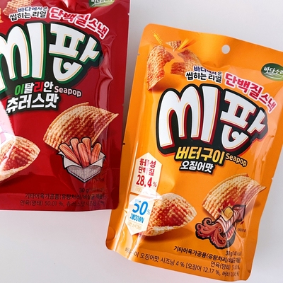 减少40%脂肪！韩国好丽友Dr.You蛋白质脆片黄油烤鱿鱼香辣酱风味