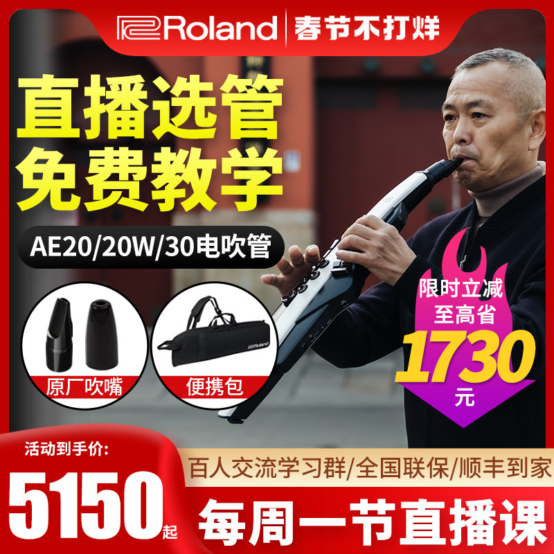 Roland罗兰电吹管AE20乐器大全老年人ae30初学者电萨克斯专业笛子