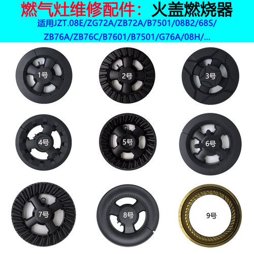 适合志邦燃气灶配件JZT-08E B7501 ZB76A 76C火盖炉头分火燃烧器