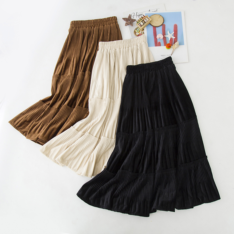 女童半身裙冬儿童秋冬丝绒秋款