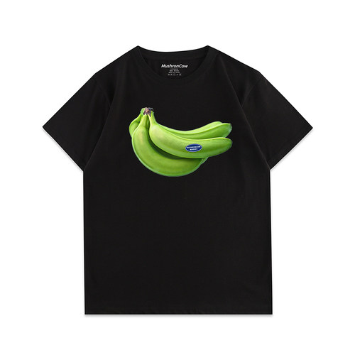 纯棉圆领男女情侣装上衣夏季