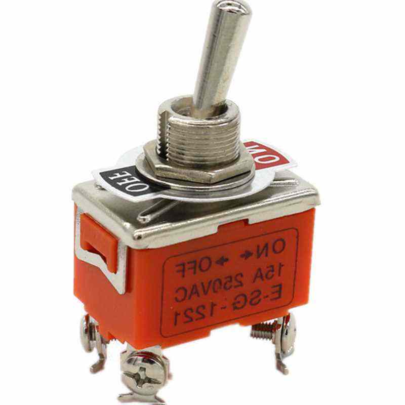 新款sg 1221钮子开关4脚2档双刀单头电源开关摇头摇臂拨动扭子开