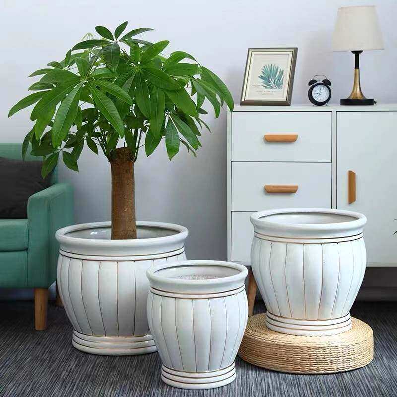 花盆陶瓷特大号40cm以上网红幸福树简约50cm绿植家用新款大型北