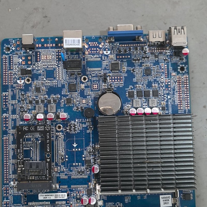 议价-可维修研域工控ITX-M562主板，J1900处理器，带散热片，图片