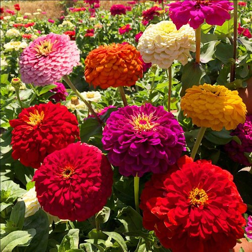 大花重瓣花籽种子混色百日草百日菊四季开花易种易活室内外花种