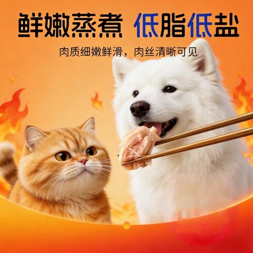 水煮蒸煮鸡胸肉猫咪狗狗