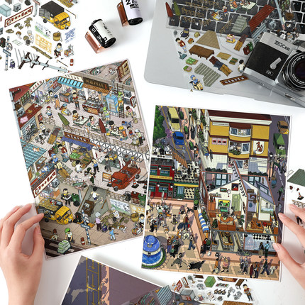 纸先生丨朝釉特油5.0造景贴纸微缩场景3D造景高颜值送朋友礼物手账装饰素材拼贴画装饰品微缩造景