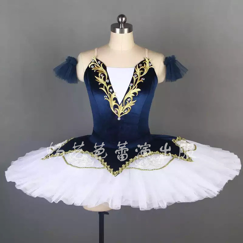 畅艺女童专业芭蕾宝蓝重工演出服