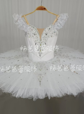 儿童专业芭蕾舞裙女童小天鹅白色亮片蓬蓬纱TUTU裙舞台演出表演服