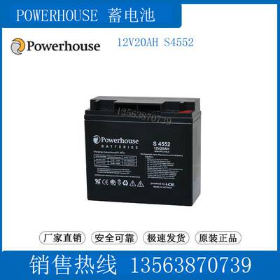 Powerhouse蓄电池12V20AH 电瓶 (S 4552) 医疗设备/UPS/照明/电梯