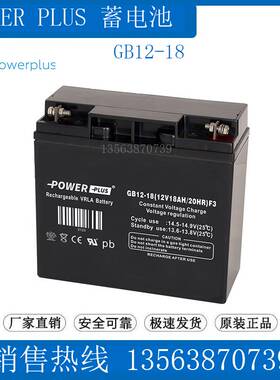 POWERPLUS蓄电池GB12-18(12V18AH/20HR)F3 监控/消防/医疗/UPS