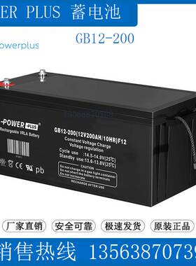 POWERPLUS蓄电池GB12-200(12V200AH/10HR)F12 监控/照明/医疗/UPS