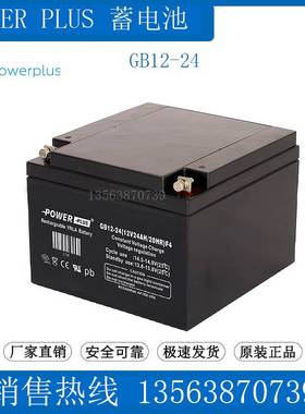 POWERPLUS蓄电池 GB12-24(12V24AH/20HR)F4 监控/消防/医疗/UPS