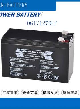 RPOWER-BATTERY蓄电池12V7AH OGIV1270LP 船舶 医疗仪器 电梯应急