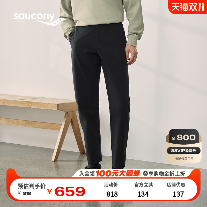 Saucony索康尼官方CNY新年限定男子保暖跑步城市通勤休闲梭织长裤