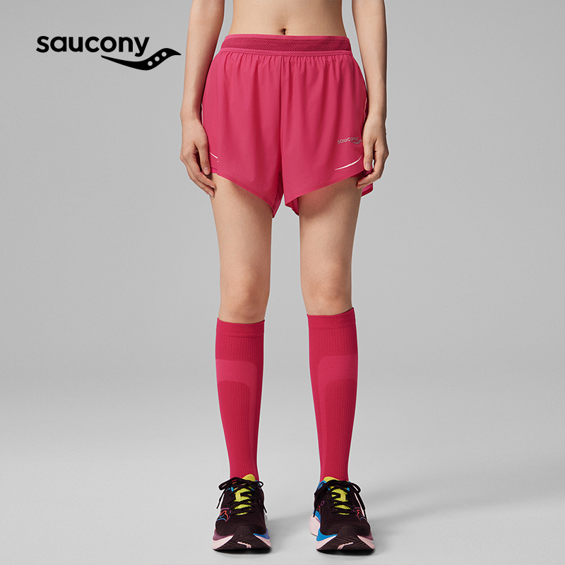 Saucony索康尼25年夏季女子专业训练运动健身速干透气双层短裤