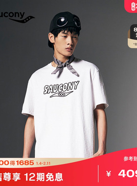 Saucony索康尼NATHAN BELL系列男女同款运动休闲舒适透气短袖上衣