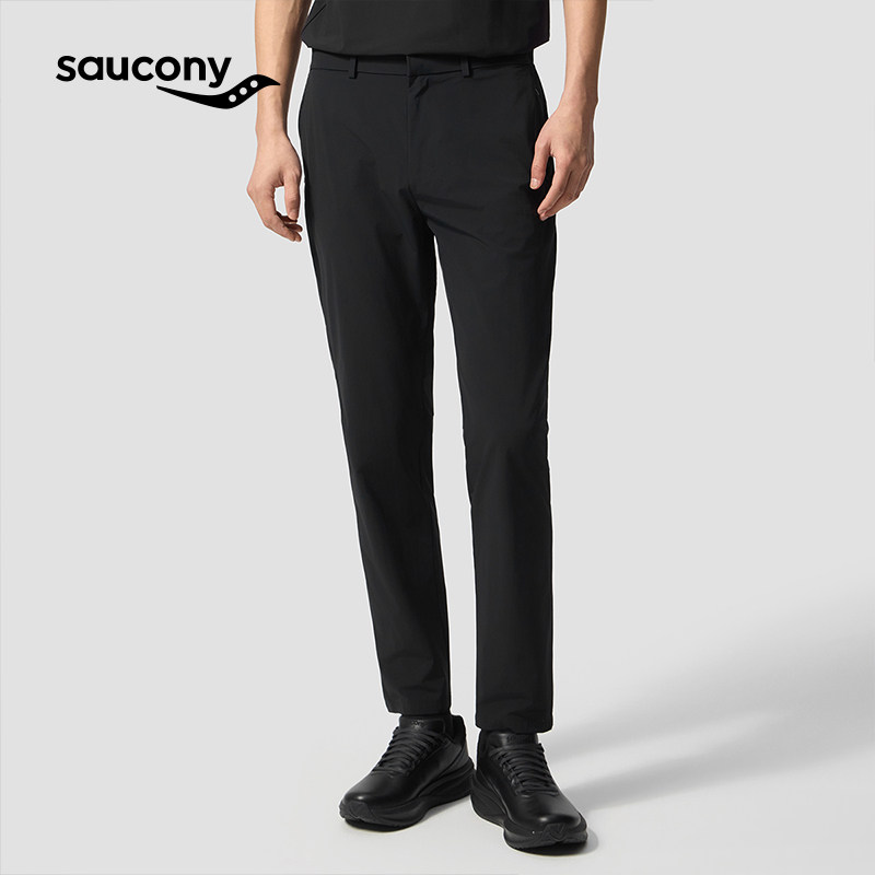 Saucony索康尼官方男子跑步训练直筒修身柔软亲肤梭织长裤